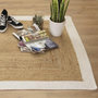 Voir la diapositive 1 : ATMOSPHERA Tapis rectangle bord blanc en Jute coton
