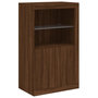 Voir la diapositive 3 : VIDAXL Armoire laterale avec lumieres LED chene marron bois ingenierie