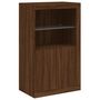 Voir la diapositive 3 : VIDAXL Armoire laterale avec lumieres LED chene marron bois ingenierie
