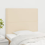 VIDAXL Tetes de lit 2 pcs Creme 100x5x78/88 cm Tissu