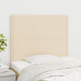 Voir la diapositive 1 : VIDAXL Tetes de lit 2 pcs Creme 100x5x78/88 cm Tissu