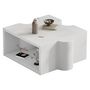 Voir la diapositive 1 : MERAX Table basse forme atypique blanc - 65x65 cm mdf