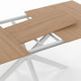 Voir la diapositive 6 : ID MARKET Table à manger extensible rectangle ALIX 6-10 personnes bois et blanc 160-200 cm