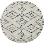 GUY LEVASSEUR Tapis de bain déco rond en coton tufté 70x70cm