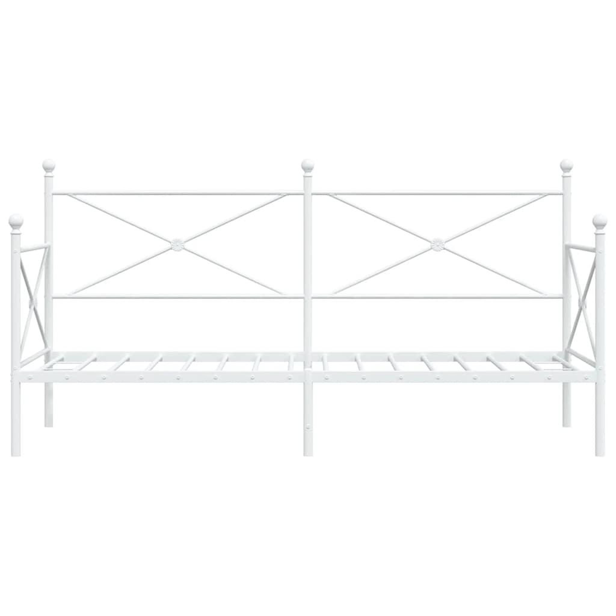 Voir la diapositive 5 : VIDAXL Lit de repos sans matelas blanc 90x200 cm acier