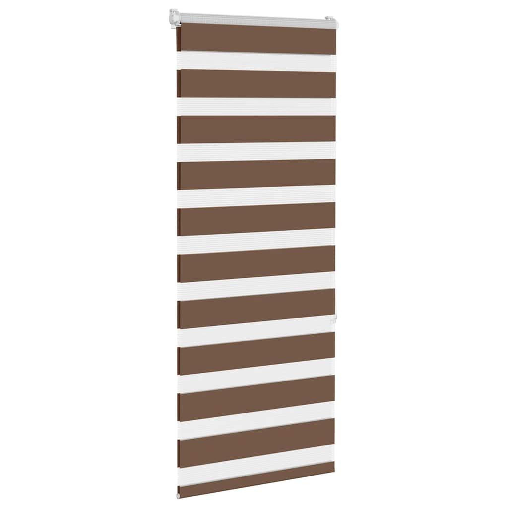 Voir la diapositive 3 : VIDAXL Store zebre marron 65x150 cm largeur du tissu 60,9 cm polyester