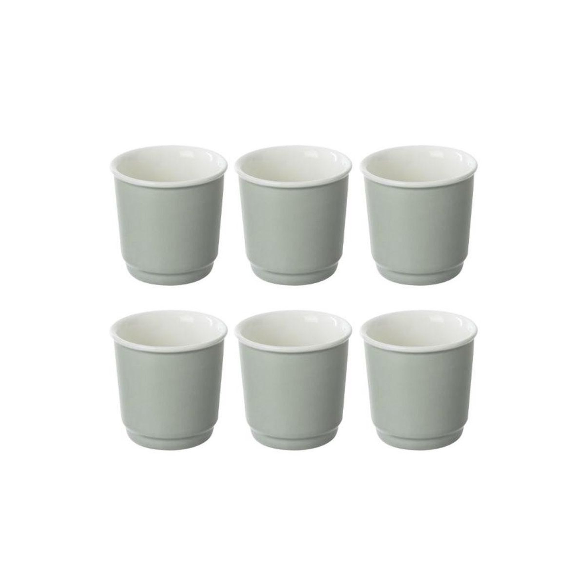 SECRET DE GOURMET Lot de 6 tasses à café  nature  9cl menthe