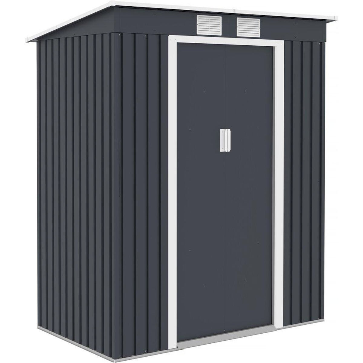 Habitat et Jardin Abri de jardin métal monopente  Austin  2,43 m2 - Gris