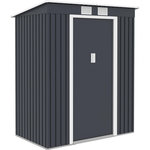 Habitat et Jardin Abri de jardin métal monopente  Austin  2,43 m2 - Gris