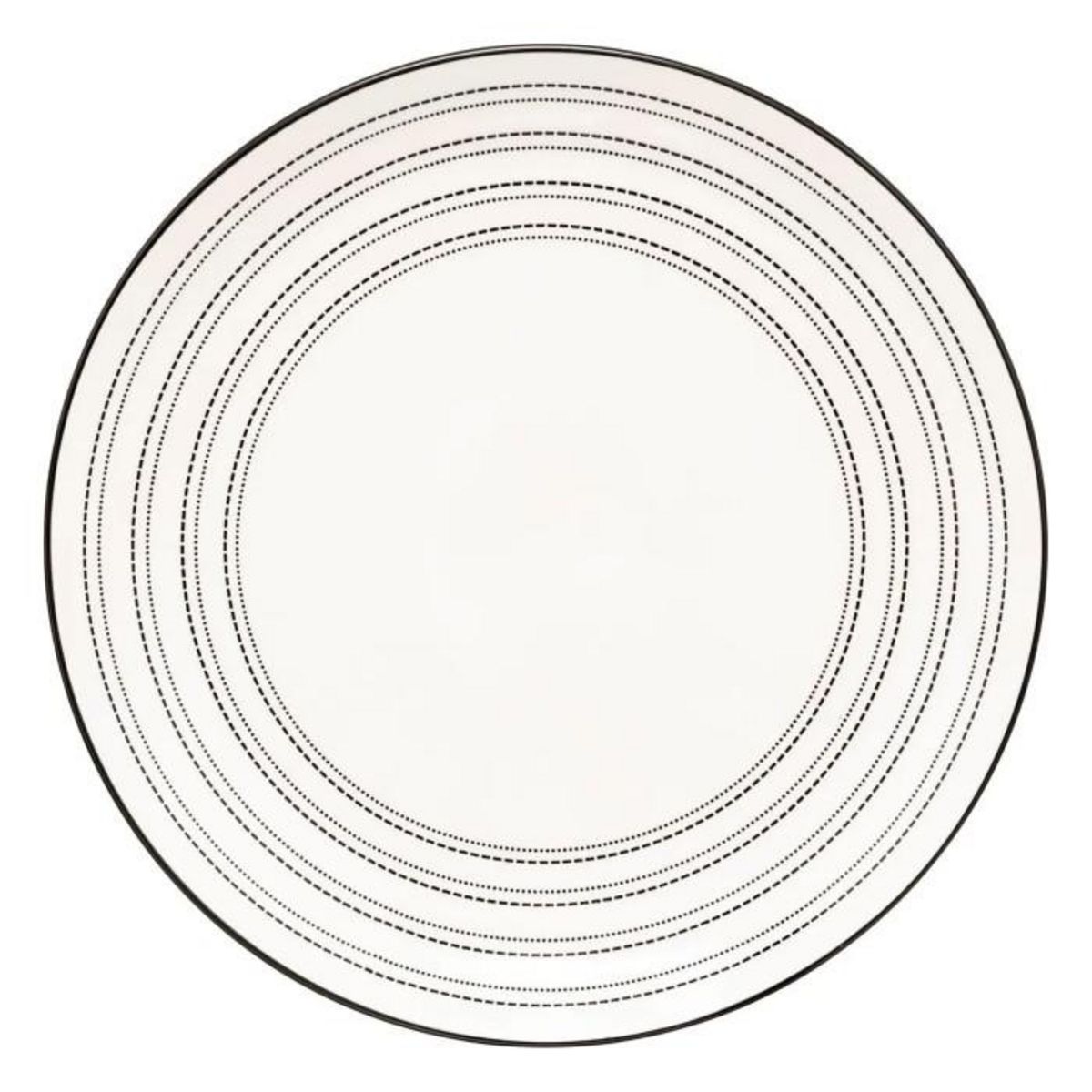 SECRET DE GOURMET Lot de 6 Assiettes Plates  Lunova  27cm Blanc