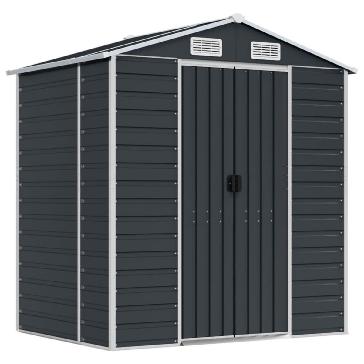 VIDAXL Abri de jardin anthracite 191x130x198 cm acier galvanise