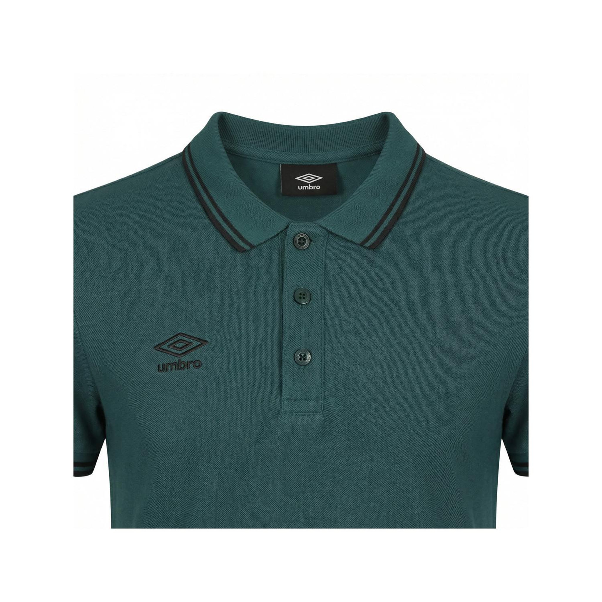Voir la diapositive 2 : UMBRO Polo homme bicolore en coton pique avec logo brodé 806450