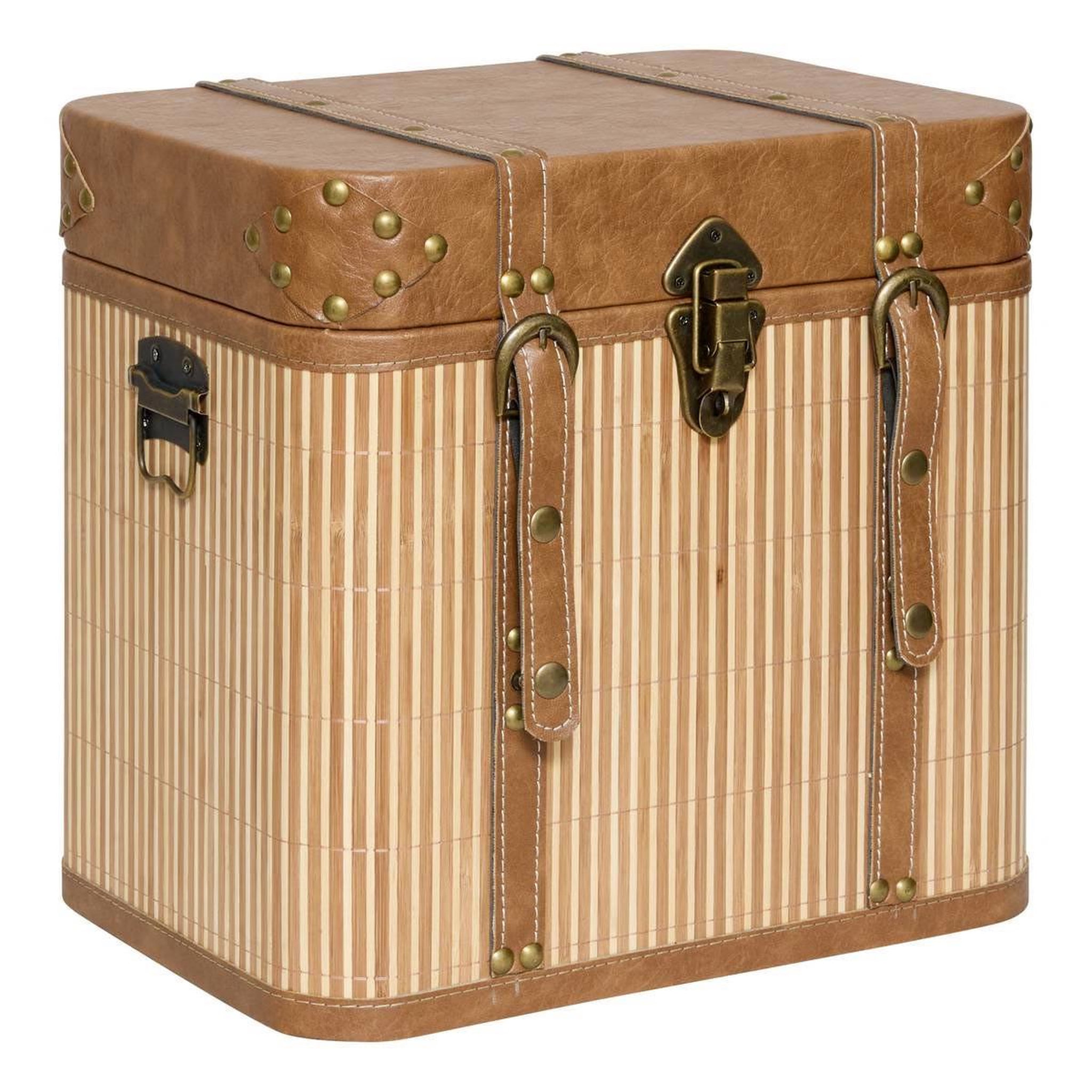 Voir la diapositive 6 : ATMOSPHERA Lot de 3 malles de rangement  sylia  56cm naturel