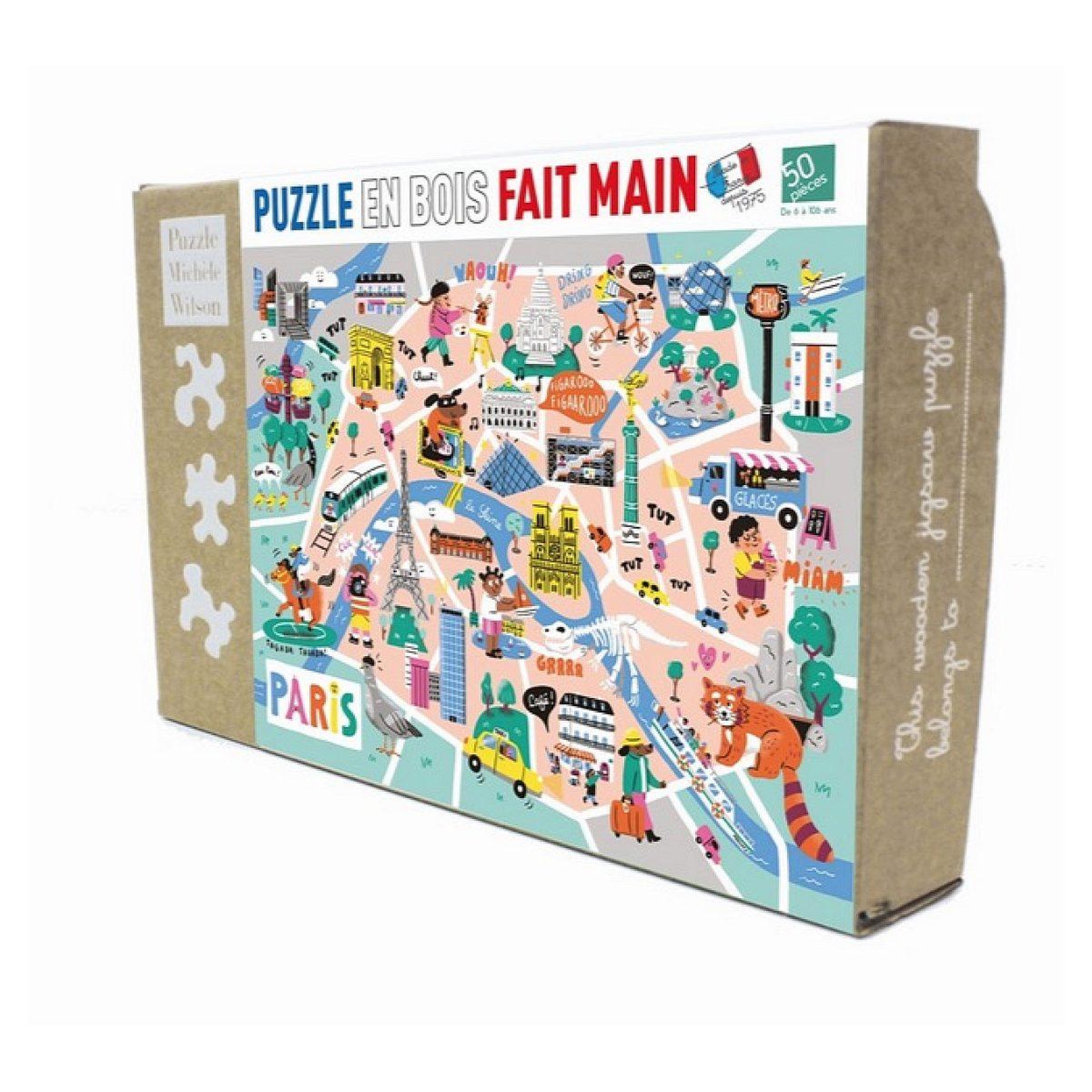 WILSON Puzzle 50 pieces en bois balade a paris