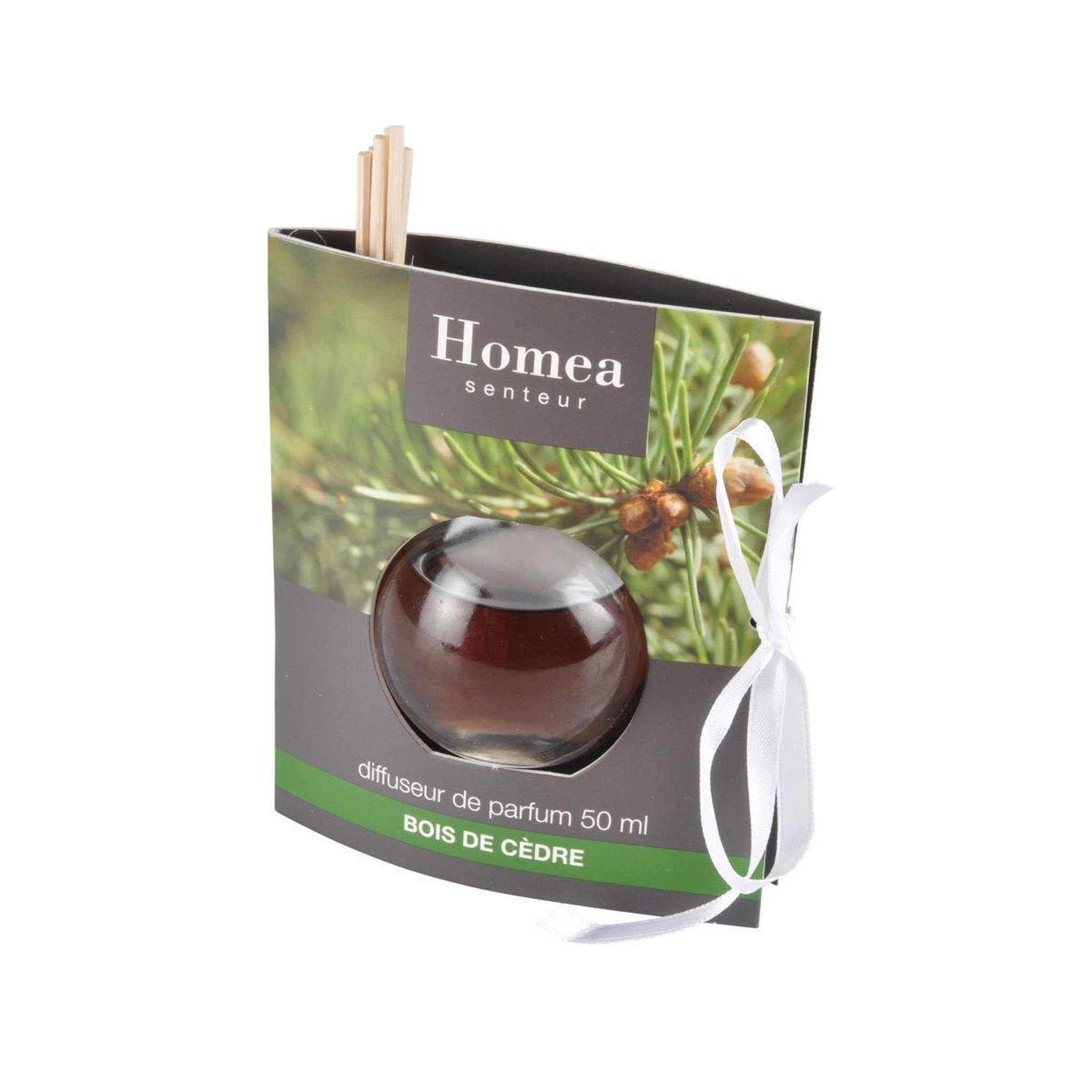 Voir la diapositive 2 : HOMEA Diffuseur de parfum  boule  50ml bois de cèdre