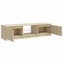Voir la diapositive 4 : VIDAXL Meuble TV avec lumieres LED chene sonoma 140x40x35,5 cm
