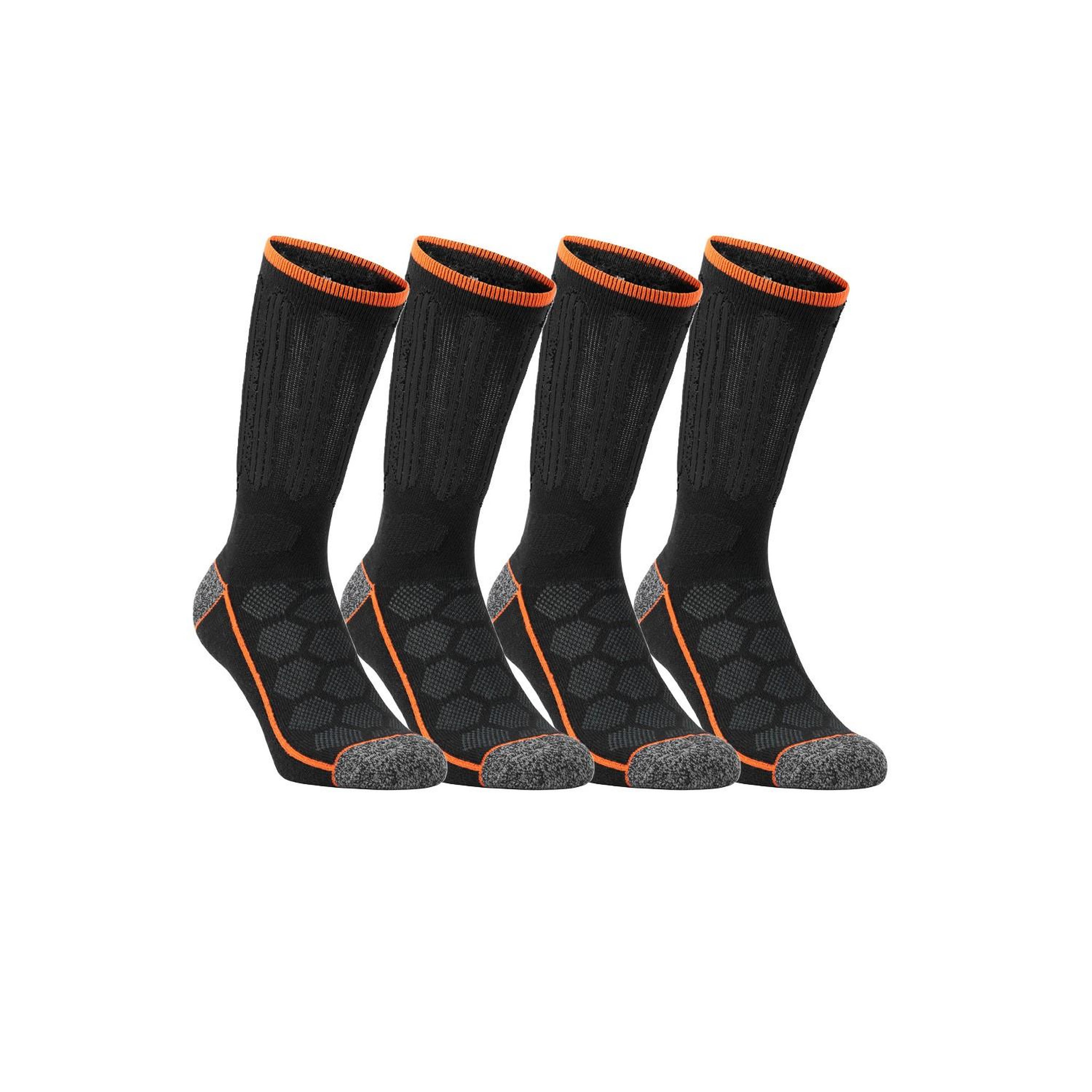 Voir la diapositive 1 : Black et Decker Lot de 4 Paires de Chaussettes hautes de travail Tool