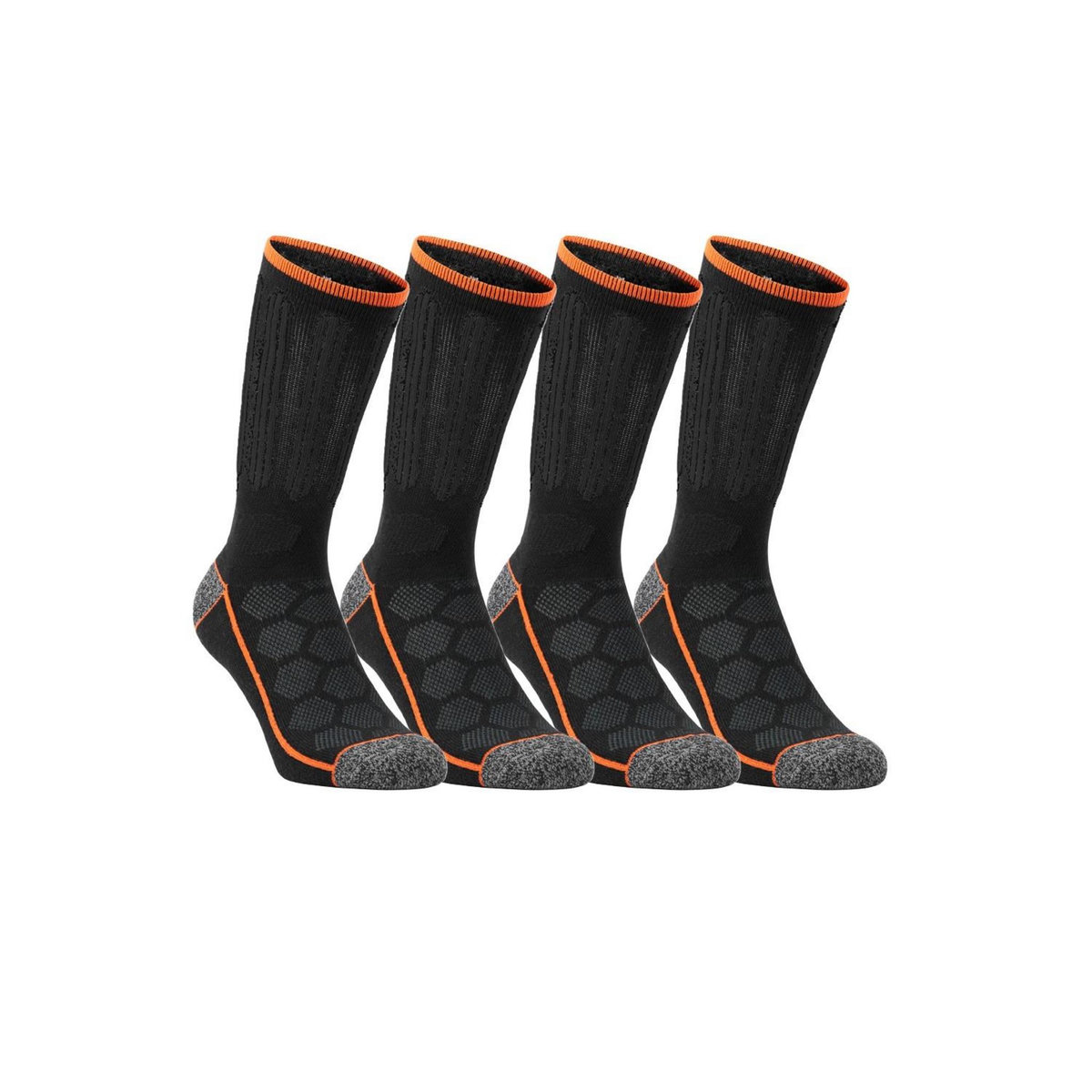 Black et Decker Lot de 4 Paires de Chaussettes hautes de travail Tool