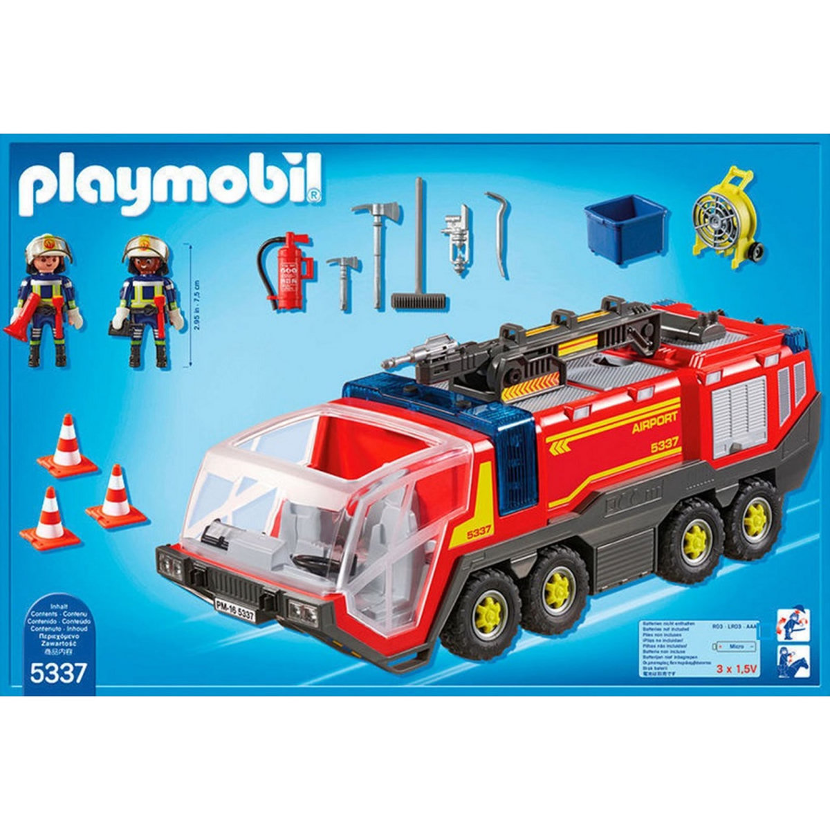PLAYMOBIL 5337 - City Action - Pompiers avec véhicule Aéroportuaire