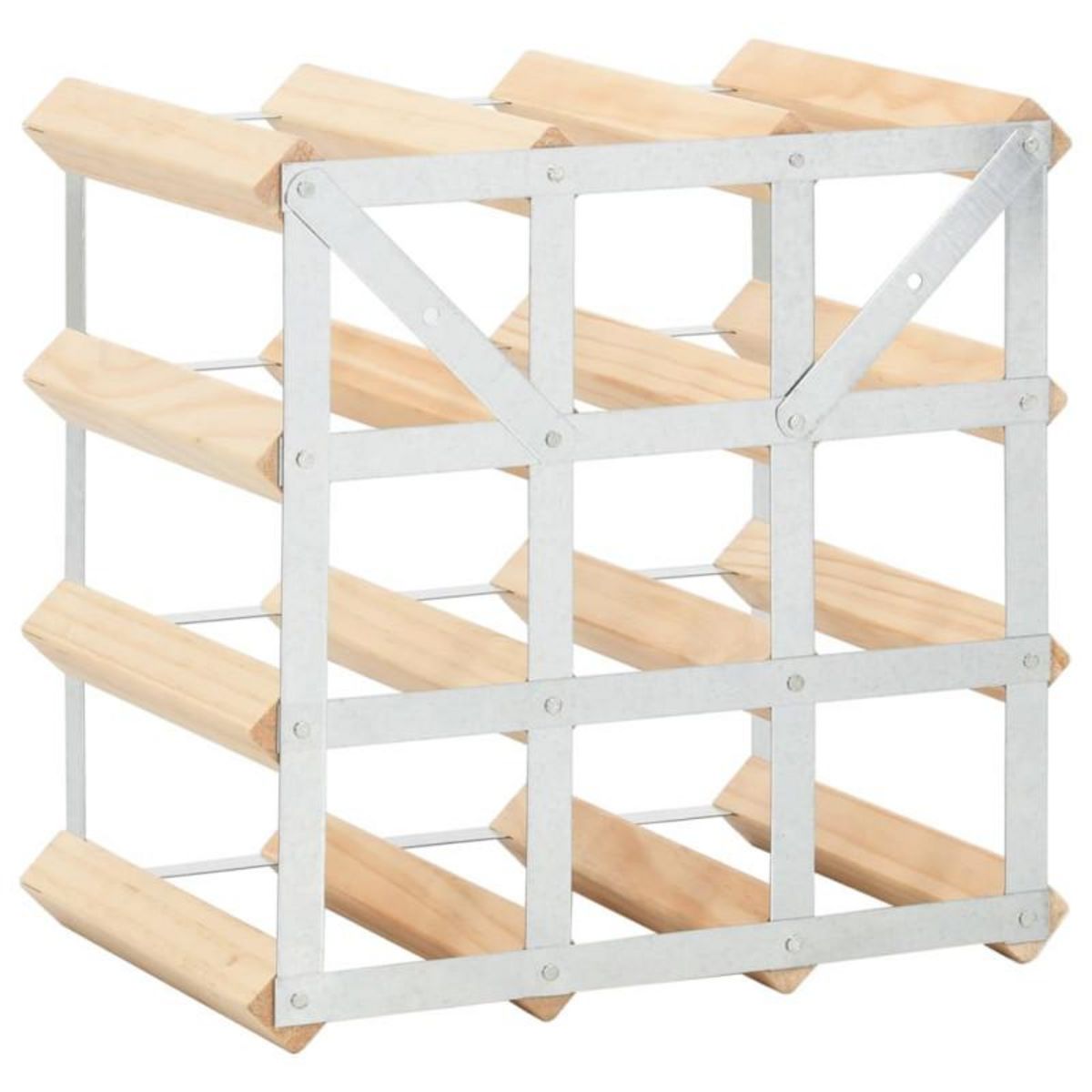 VIDAXL Casier à bouteilles 12 bouteilles Pinède solide