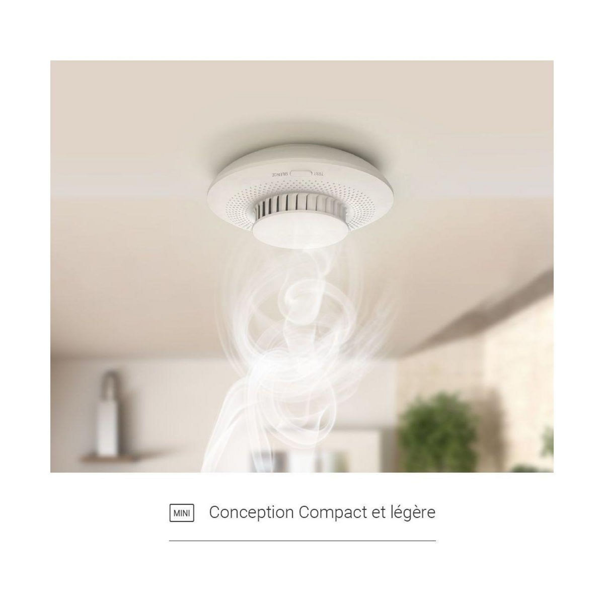 EZVIZ Détecteur de fumée connecté T4C