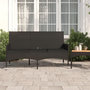 Voir la diapositive 1 : VIDAXL Banc de jardin a 3 places avec coussins Noir Resine tressee