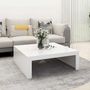 Voir la diapositive 1 : VIDAXL Table basse blanc 100x100x35 cm bois d'ingenierie