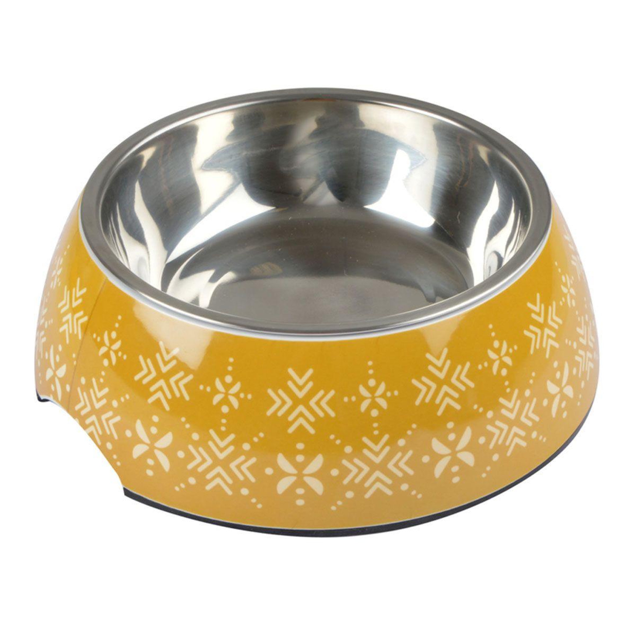 LOVE STORY Gamelle pour chien & chat  ethnic  17cm moutarde