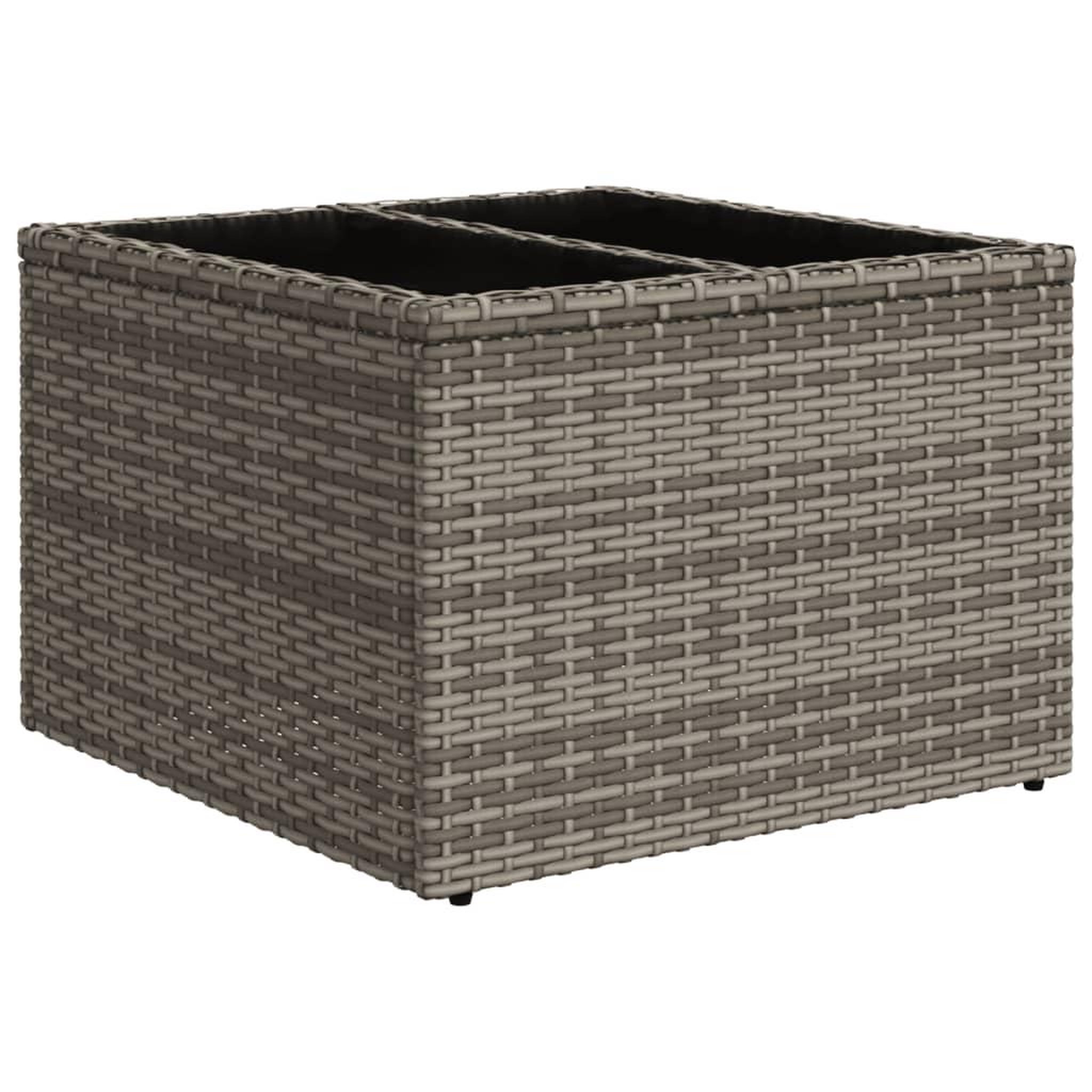 Voir la diapositive 4 : VIDAXL Salon de jardin 9 pcs avec coussins gris resine tressee