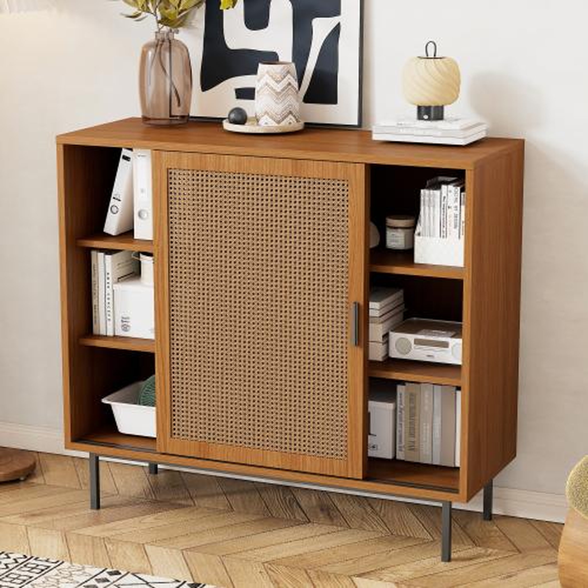 Voir la diapositive 5 : MERAX Buffet 2 porte(s) 0 tiroir(s) - 100 cm naturel panneau de particules