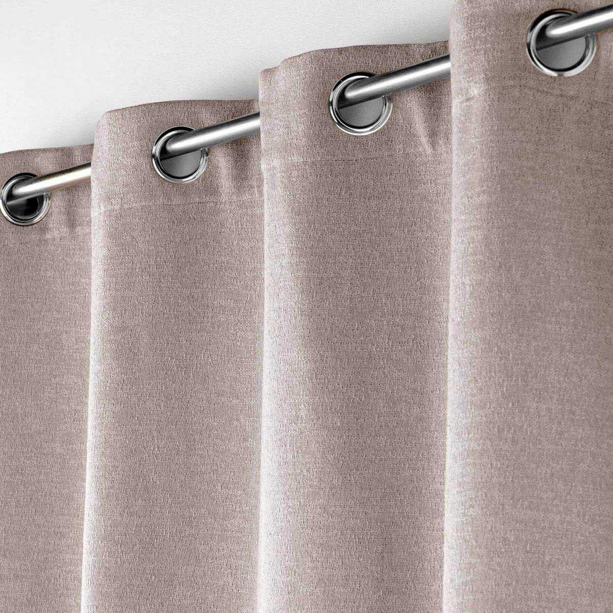 Voir la diapositive 2 : Douceur d'Intérieur Rideau occultant jacquard  dusky  140x240cm lin