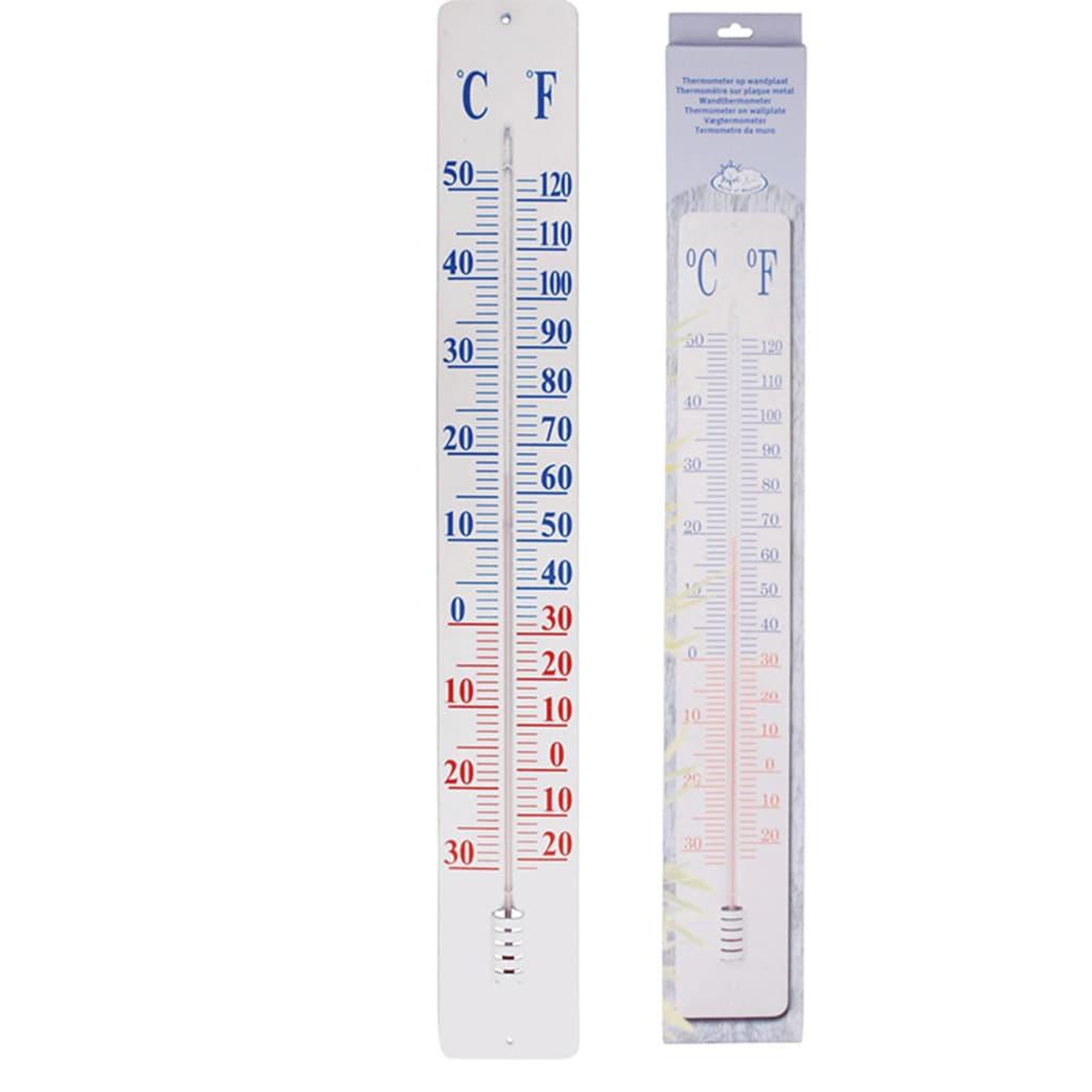 Voir la diapositive 1 : ESSCHERT DESIGN Esschert Design Thermometre mural sur plaque 90 cm TH9