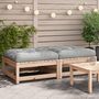 Voir la diapositive 1 : VIDAXL Repose-pieds de jardin avec coussins 2 pcs bois de pin massif