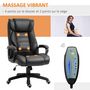 Voir la diapositive 4 : VINSETTO Fauteuil de bureau direction massant grand confort hauteur réglable fonction dossier à bascule revêtement synthétique noir