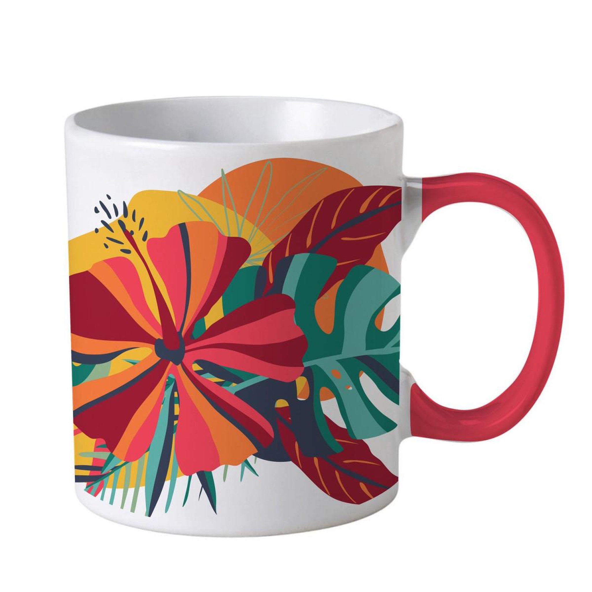 Voir la diapositive 2 : The Home Deco Factory Lot de 6 Mugs en Céramique  Paradis Exotique  30cl Multicolore
