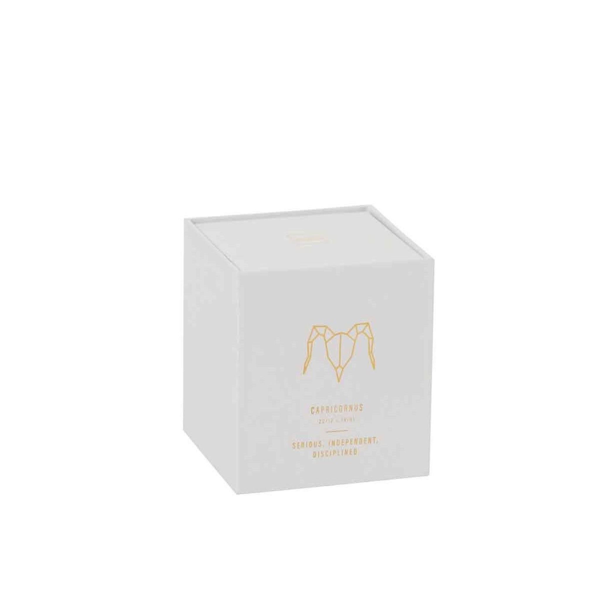 Voir la diapositive 2 : J-LINE Bougie parfumée  capricorne  10cm sapphire amber tea