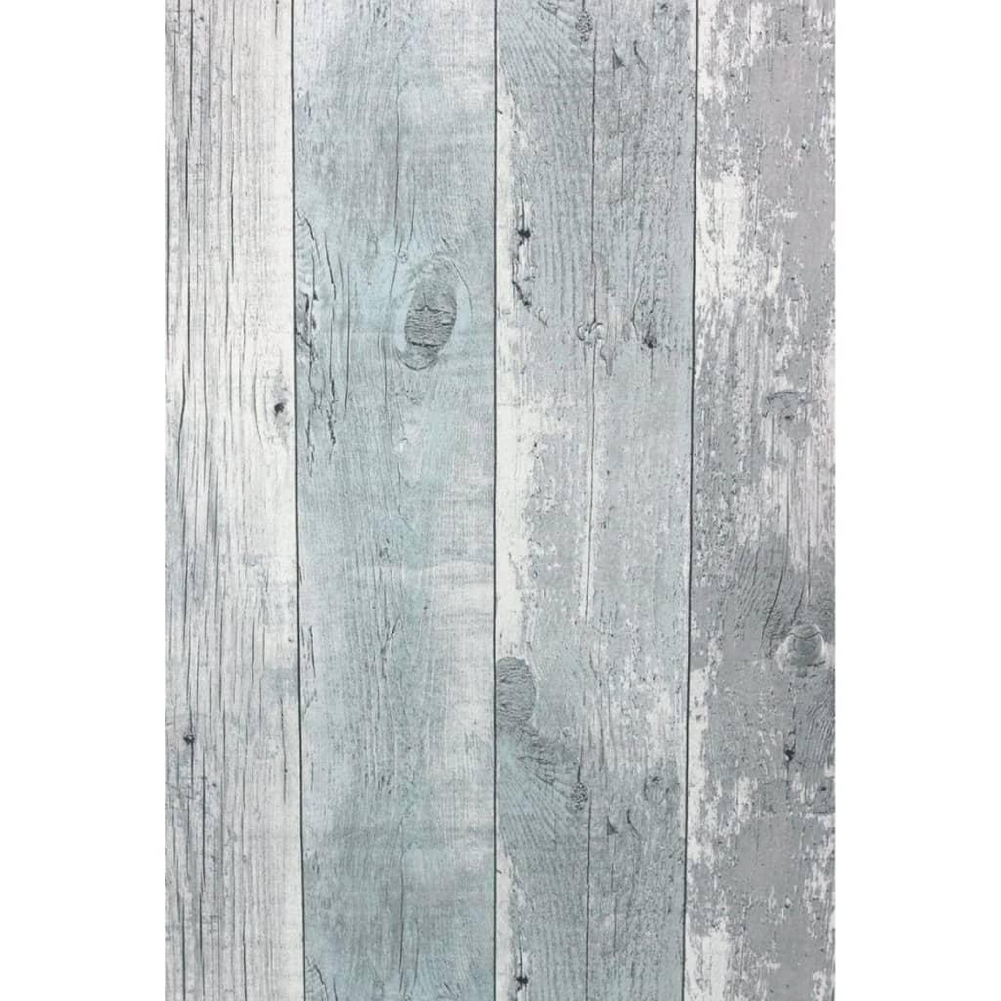 Voir la diapositive 1 : Noordwand Noordwand Papier peint Topchic Wooden Planks Gris et bleu