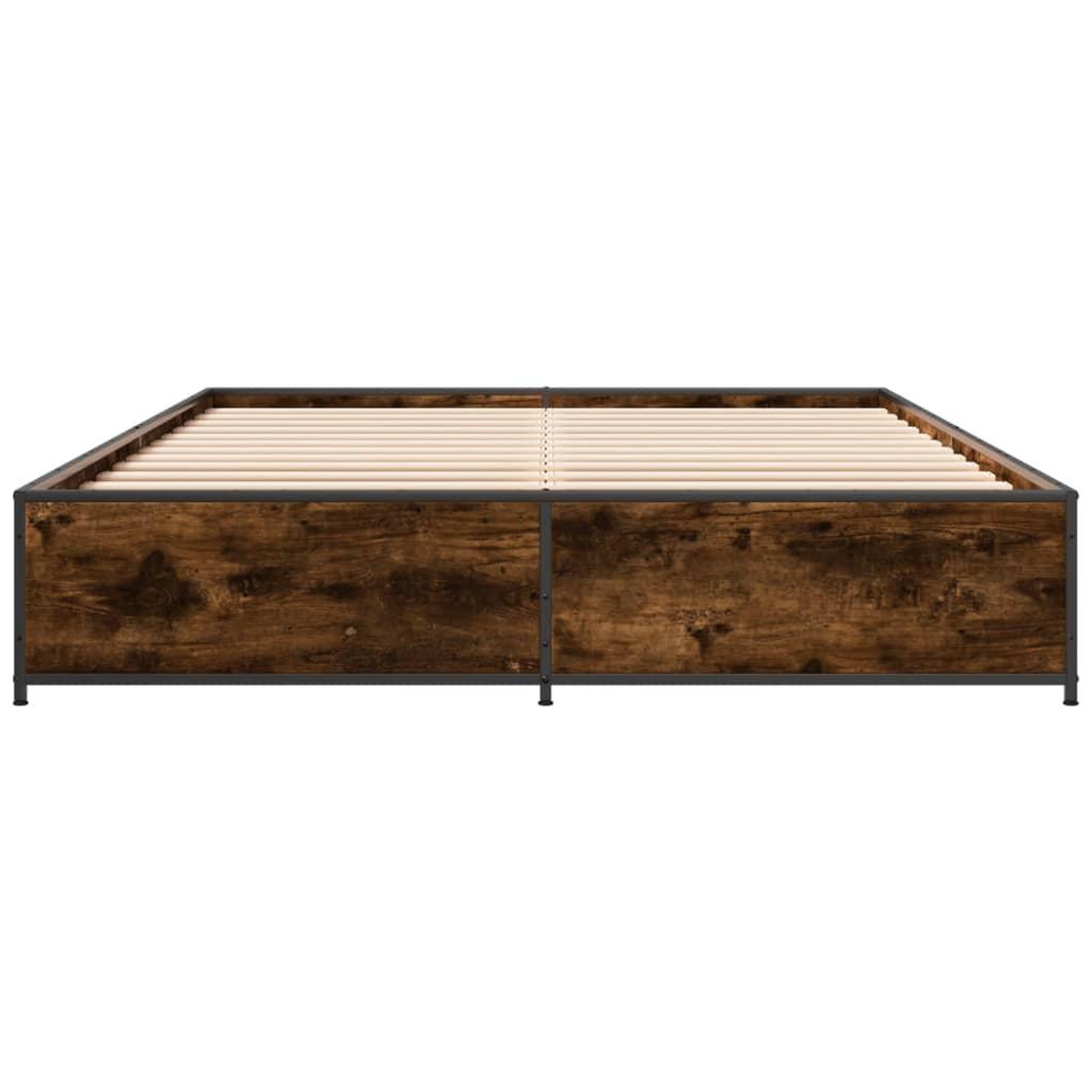 Voir la diapositive 4 : VIDAXL Cadre de lit sans matelas chene fume 120x190 cm