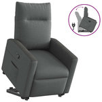 VIDAXL Fauteuil inclinable Gris fonce Tissu