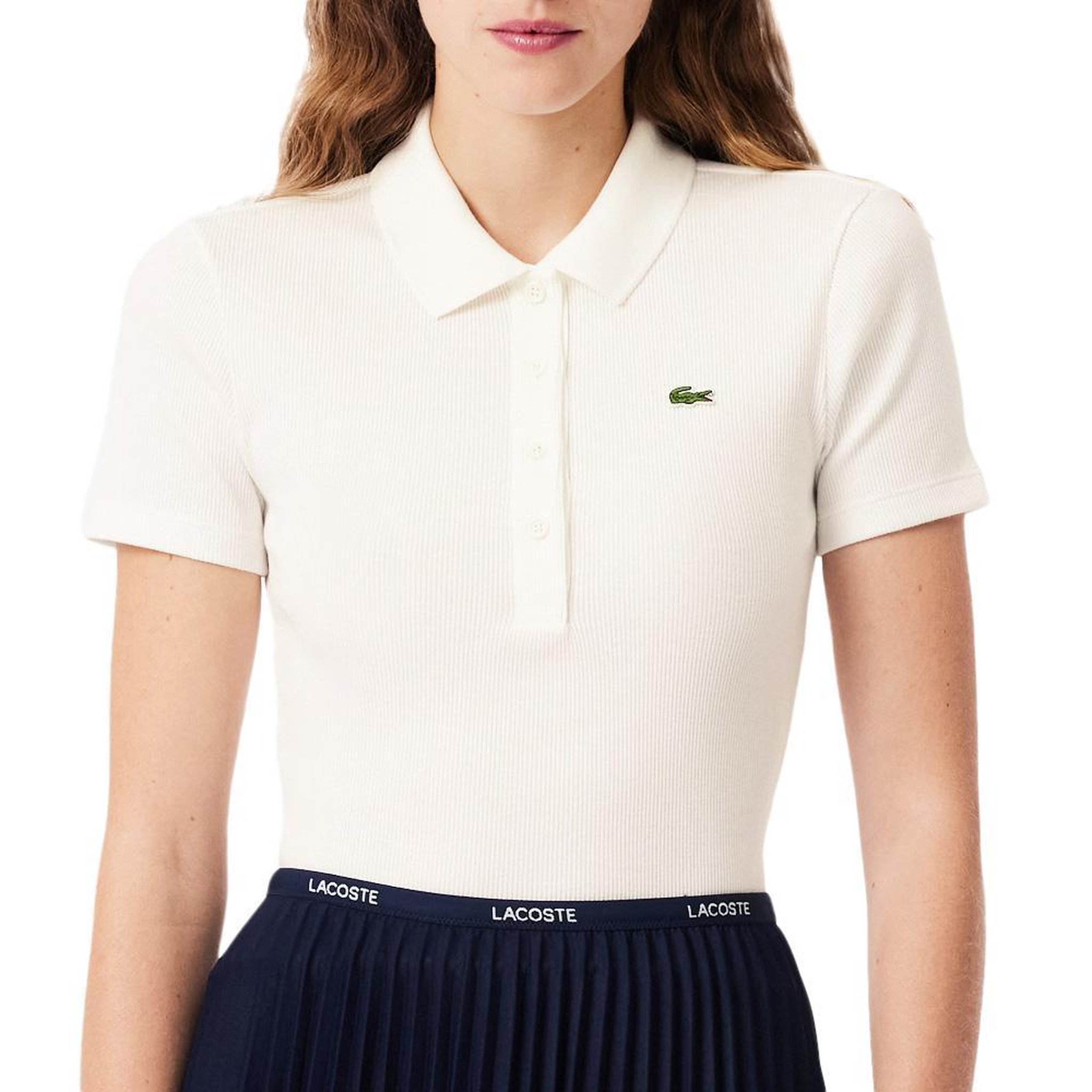 Lacoste Polo  Femme Lacoste DF5377. Coloris disponibles : Blanc