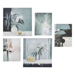 ATMOSPHERA Lot de 5 toiles imprimées SERENATA - Vert