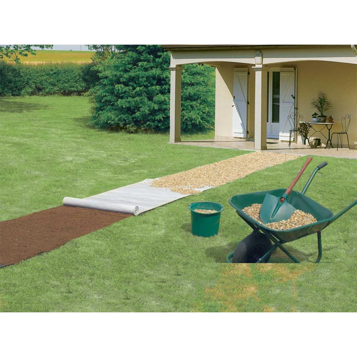 Nortene Feutre pour allées et terrasses GEOTEX 1 x 10 m Nortene