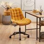 Voir la diapositive 2 : IDIMEX Chaise de bureau VASILO en velours côtelé