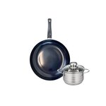 ELO Ensemble de 1 Poêle de cuisson 32 cm et 1 faitout 16 cm Elo Prima Brillant