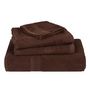 Voir la diapositive 4 : VIDAXL Serviettes de visage 4 pcs marron 30x30 cm 360 g m² 100% coton