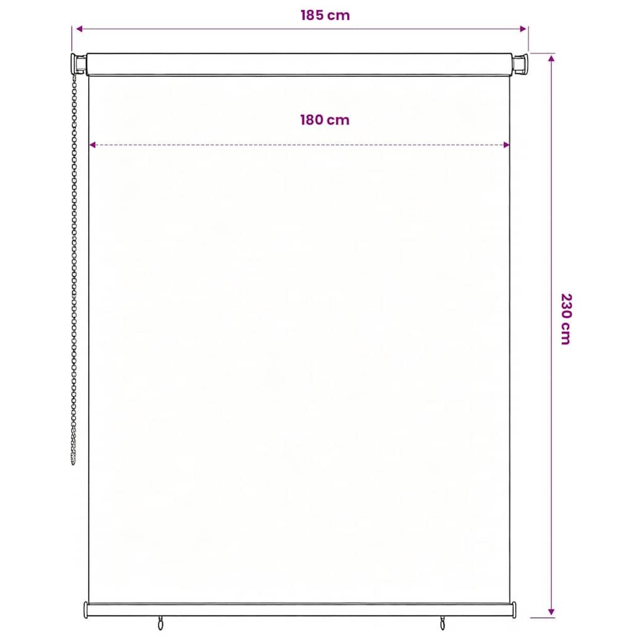 Voir la diapositive 6 : VIDAXL Store roulant d'exterieur 185 (l) x 230 (h) cm vert fonce hdpe