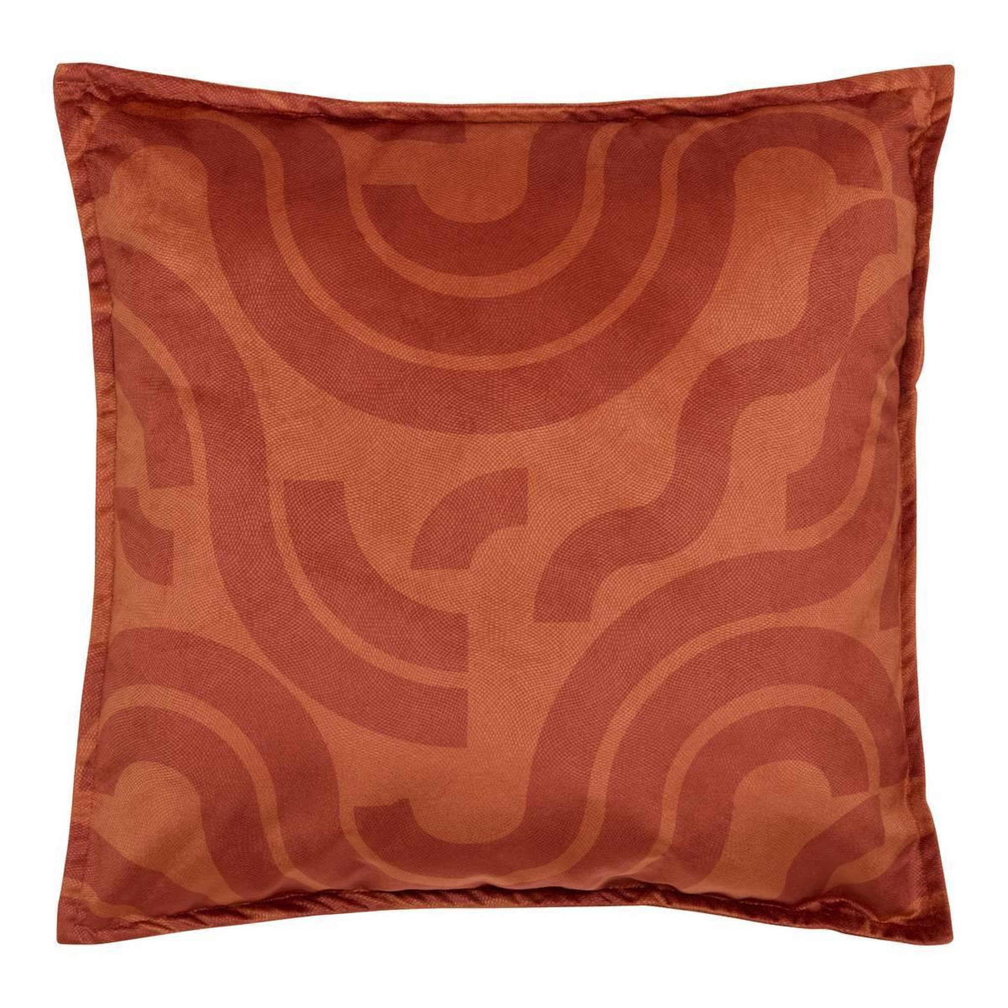 ATMOSPHERA Coussin Déco en Velours  Lilou  45x45cm Terracotta