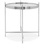 Voir la diapositive 3 : Paris Prix Table d'Appoint Ronde Pliable  Minois  45cm Argent