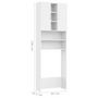 Voir la diapositive 6 : VIDAXL Meuble pour machine a laver Blanc 64x25,5x190 cm