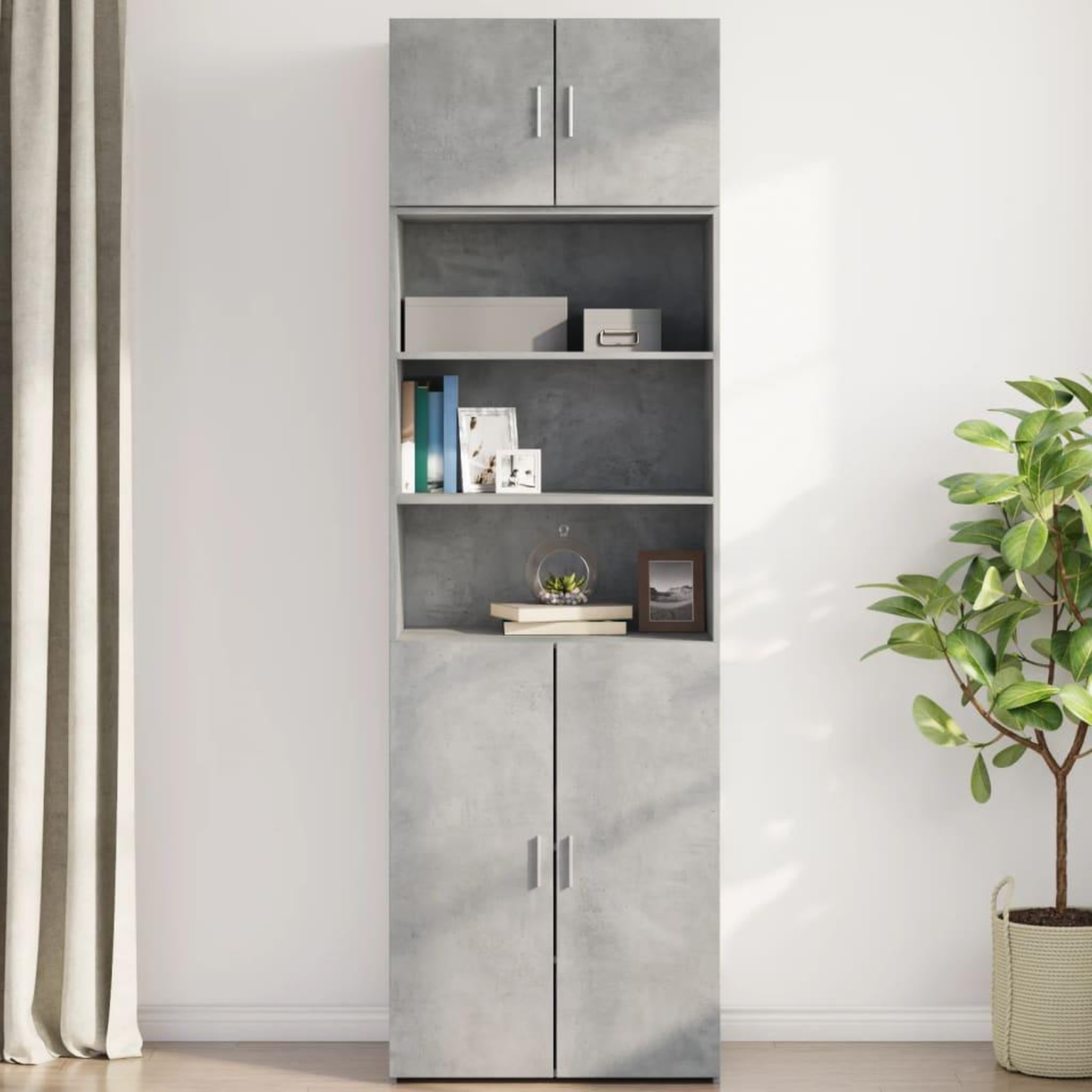 Voir la diapositive 3 : VIDAXL Armoire murale gris beton 70x42,5x40 cm bois d'ingenierie